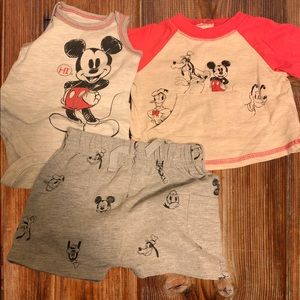 Disney newborn boy short sets